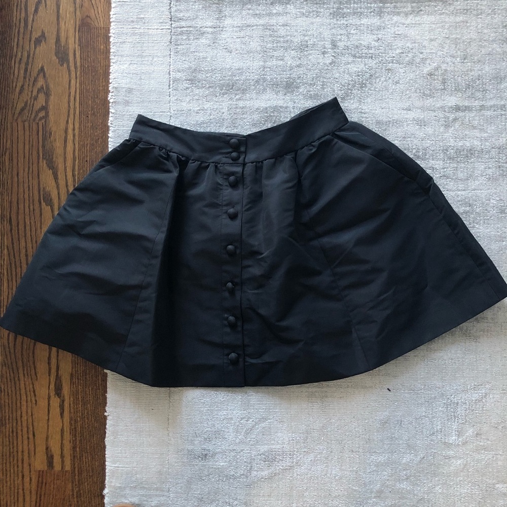 Red Valentino Black button up wide flare skirt